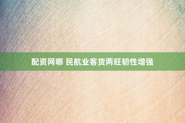 配资网哪 民航业客货两旺韧性增强